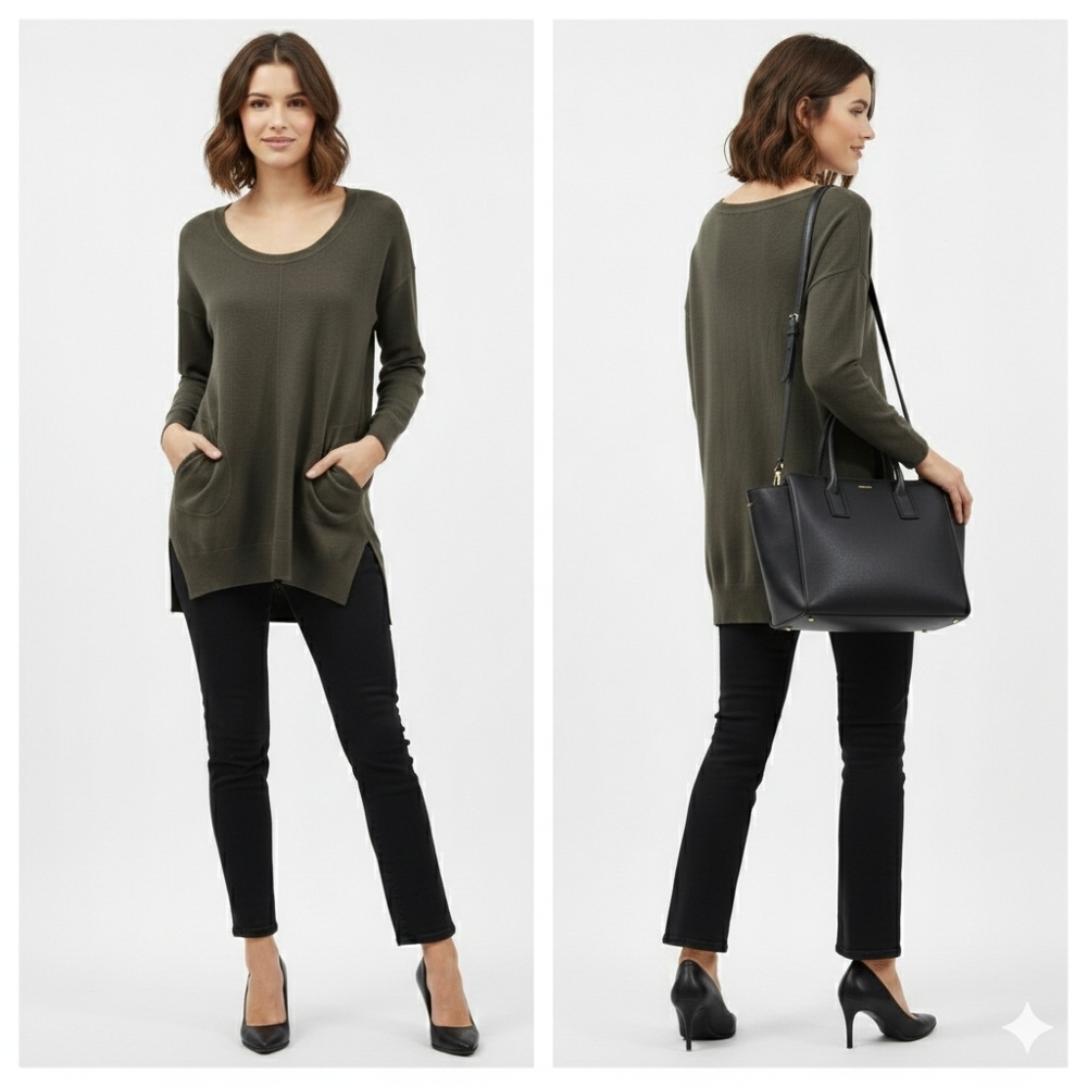 Autumn Cashmere Relaxed-Fit 100% Cashmere Sweater Size SP - Picture 4 of 9